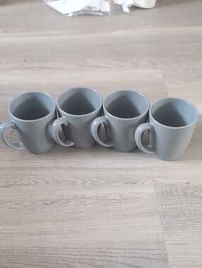 Corelle Grey Ceramic Mug Set - 4 Pack